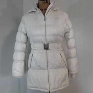 DKNY puffy white coat- kids
